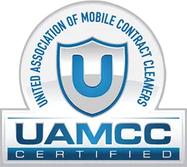 United Association of Mobile Contract Cleaners UAMCC certified company logo.